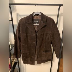 Y2K vintage Brown Leather Jacket